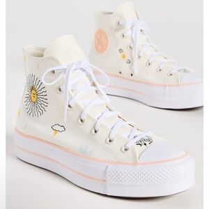 Converse Women's Allstar lift platform summer florals size 6